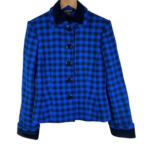 Vintage Georgiou Studios Virgin Wool and Velvet Lined Blazer Size 8